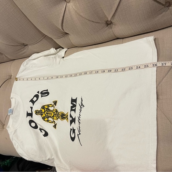 Gold’s Gym Northridge by Delta Pro Weight Label Tee Shirt White Mens L - Picture 9 of 10